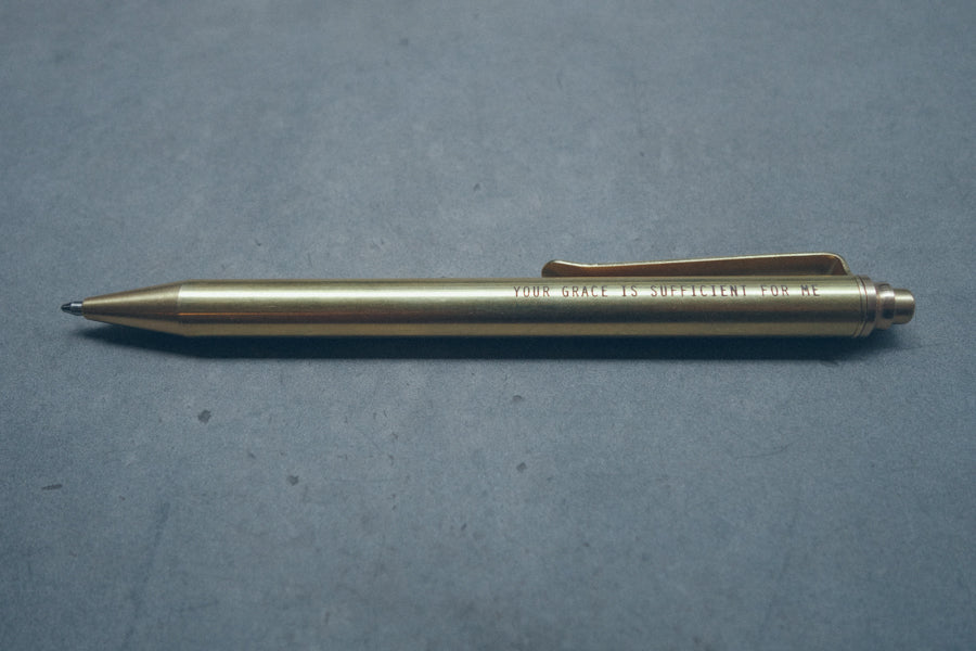 Ballpoint Pen - Classic {Personalised Brass Pen} - Brass Pen by The Commandment, The Commandment Co , Singapore Christian gifts shop