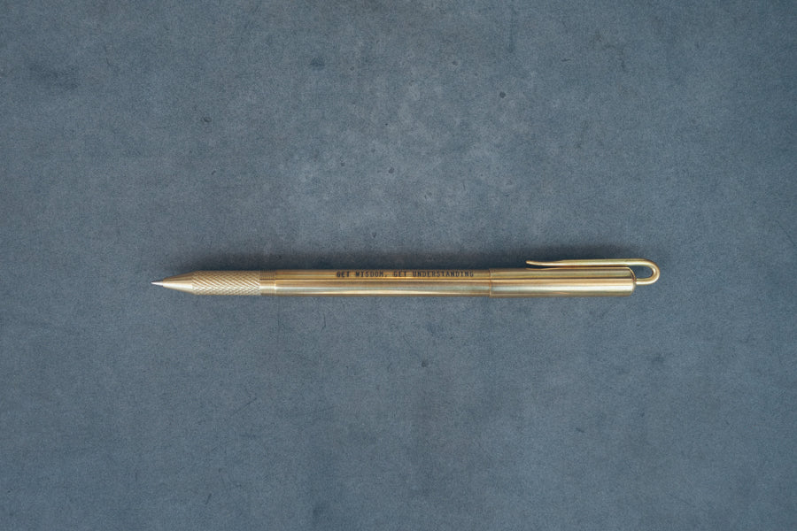 Rollerball Pen (Ink) Classic {Personalised Brass Pen} - Brass Pen by The Commandment, The Commandment Co