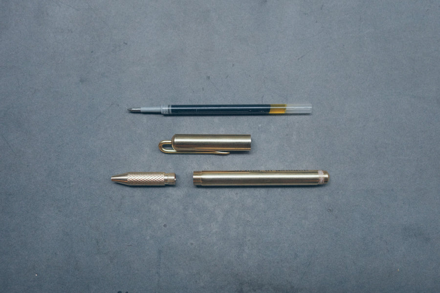 Rollerball Pen (Ink) Classic {Personalised Brass Pen} - Brass Pen by The Commandment, The Commandment Co