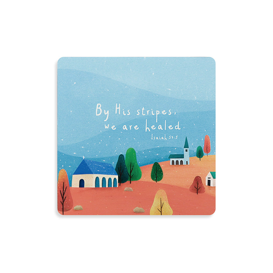 By His Stripes, We Are Healed {Coasters} Revival Healing Ministry - coasters by The Commandment Co, The Commandment Co , Singapore Christian gifts shop