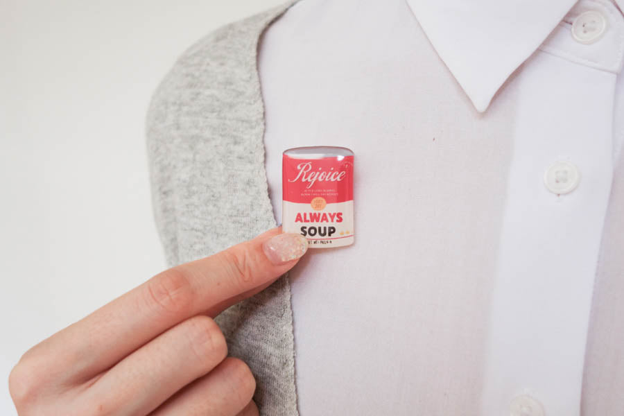 Rejoice Always Soup {LOVE SUPERMARKET Pins} - Accessories by Hey New Day, The Commandment Co , Singapore Christian gifts shop