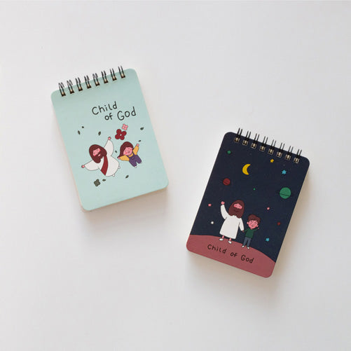 Child of God compact Christian notepad for notes, sketches and everyday reminders.