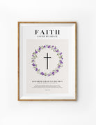 Customisable faith-themed baptism poster shown as a Christian gift.