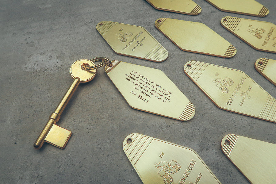 Hotel Brass Keychain - Keychain by The Messenger by TCCO, The Commandment Co , Singapore Christian gifts shop