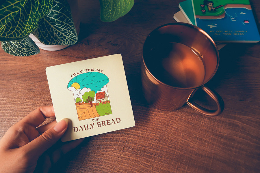 Our Daily Bread {Coasters} - coasters by The Commandment Co, The Commandment Co , Singapore Christian gifts shop