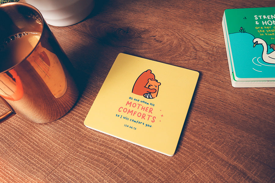 Mother Comforts {Coasters} - coasters by The Commandment Co, The Commandment Co , Singapore Christian gifts shop