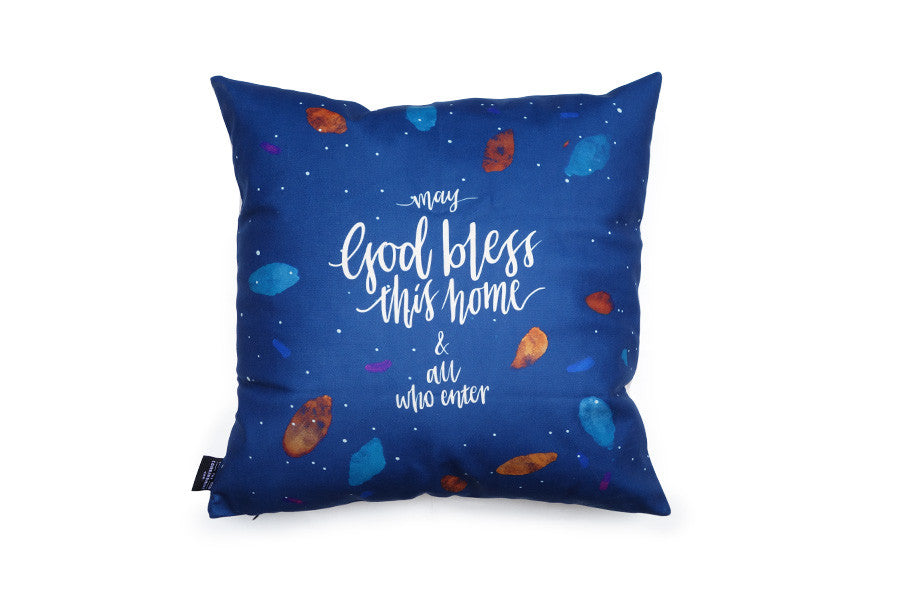 May God Bless This Home {Cushion Cover} - Cushion Covers by The Commandment Co, The Commandment Co , Singapore Christian gifts shop