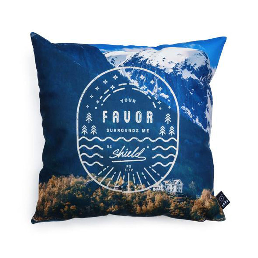 Your favor surrounds me as a shield {Cushion Cover} - Cushion Covers by The Commandment Co, The Commandment Co , Singapore Christian gifts shop