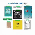 Faith-inspired Wall Display Pack cards for decorating everyday spaces.
