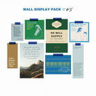 Modern Christian Wall Display Pack with encouragement card designs.