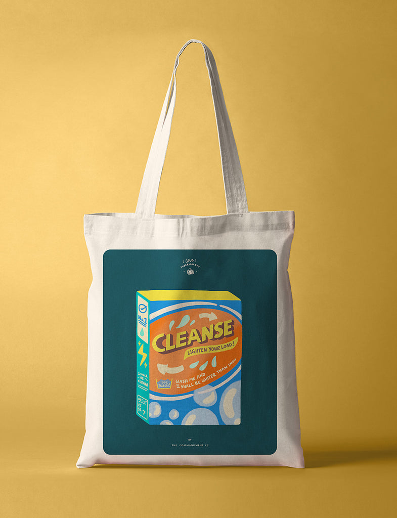 Cleanse Laundry Powder {Tote Bag} - tote bag by The Commandment, The Commandment Co , Singapore Christian gifts shop