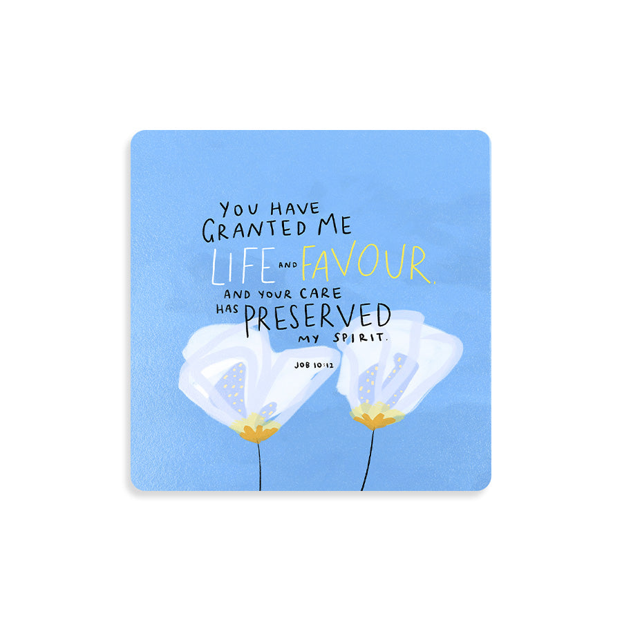Life & Favour {Coasters} - coasters by The Commandment Co, The Commandment Co , Singapore Christian gifts shop