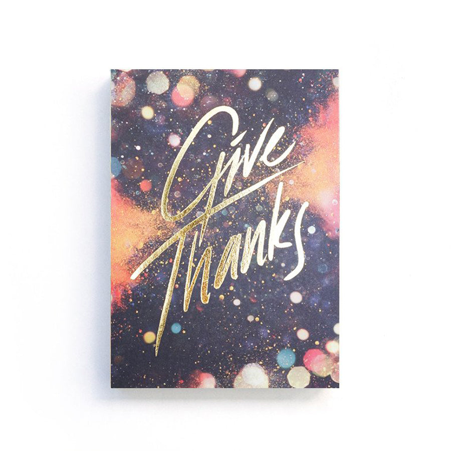 Bible verse notebooks are unique and functional gifts. This Coptic bound one features bible message ‘Give Thanks’ on 400GSM Cover. Comes with dotted, blank and grid pages for creative journaling.