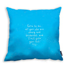Matthew 11:28 Christian cushion cover with Come to Me and I Will Give You Rest design.