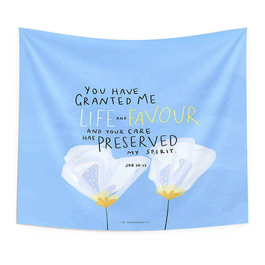 Life & Favour {Wall Tapestry} - Wall Tapestry by The Commandment Co, The Commandment Co , Singapore Christian gifts shop