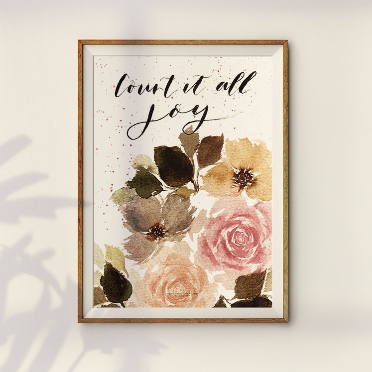 Count It All Joy {Poster} - Posters by QLetters, The Commandment Co , Singapore Christian gifts shop