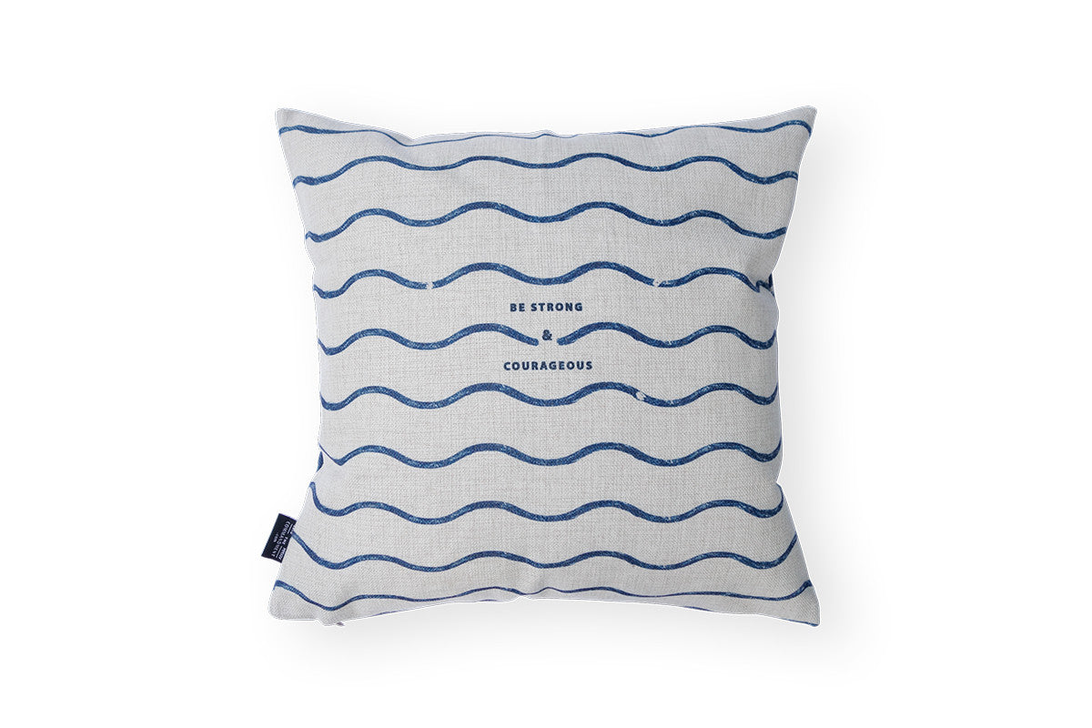 Strong & Courageous {Cushion Cover} - Cushion Covers by The Commandment, The Commandment Co , Singapore Christian gifts shop