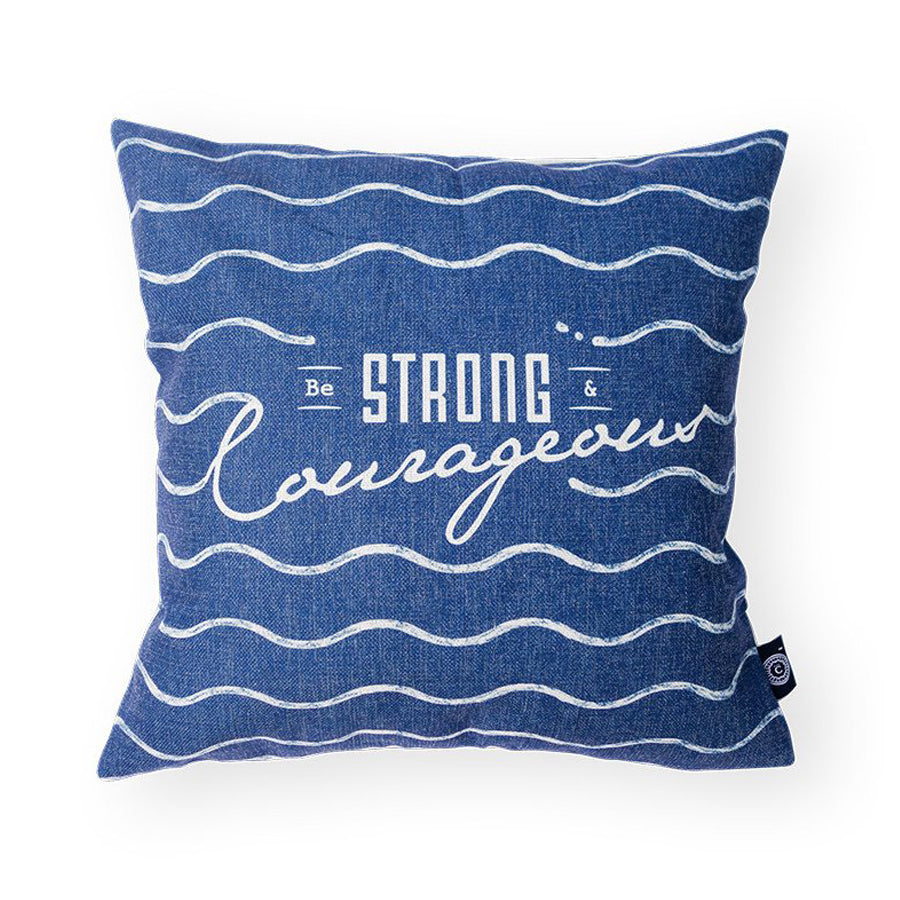 Strong & Courageous {Cushion Cover} - Cushion Covers by The Commandment, The Commandment Co , Singapore Christian gifts shop