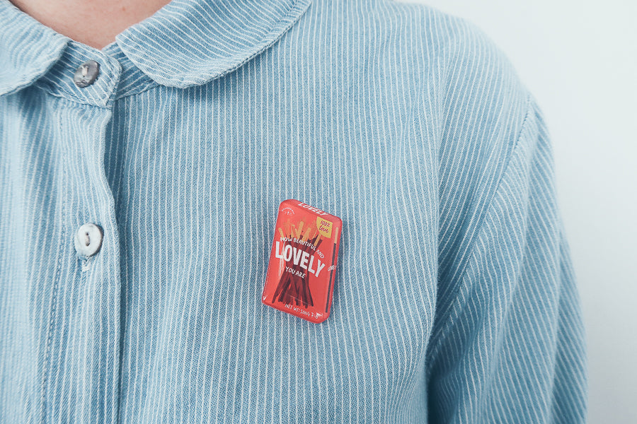 Lovely Chocolate Stick {LOVE SUPERMARKET Pins} - Accessories by Hey New Day, The Commandment Co , Singapore Christian gifts shop
