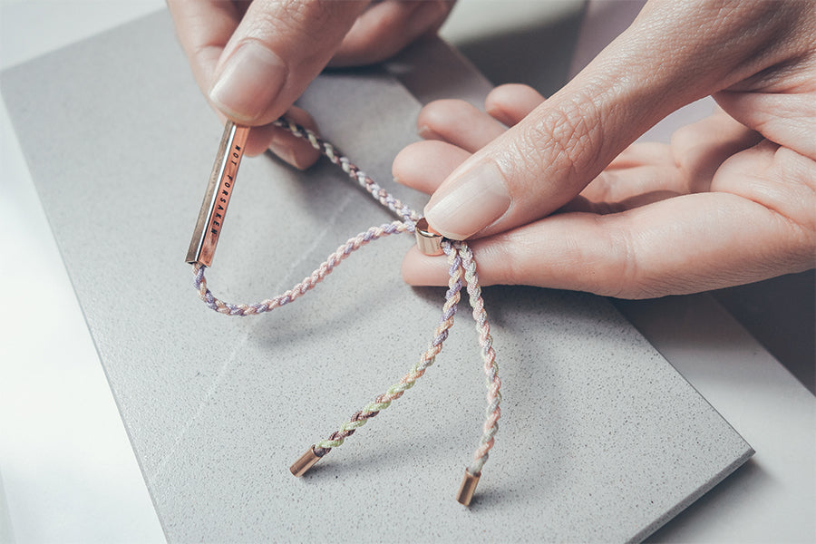 Custom message Braided Band Bracelet by J&Co Foundry
