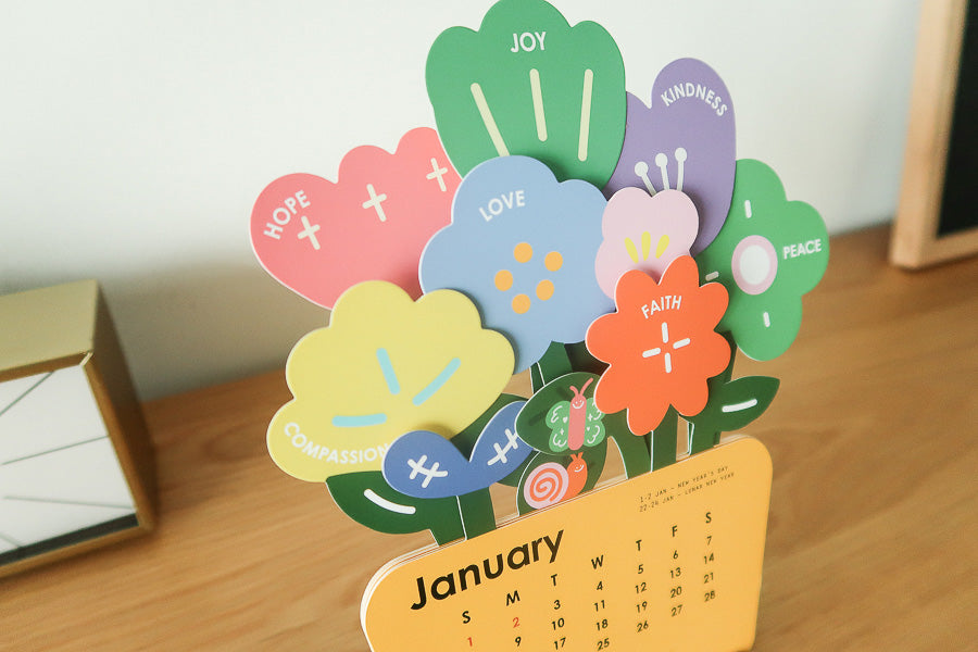 2023 Calendar Flourish & Thrive (Bloom with Grace) - Calendar by The Commandment, The Commandment Co , Singapore Christian gifts shop