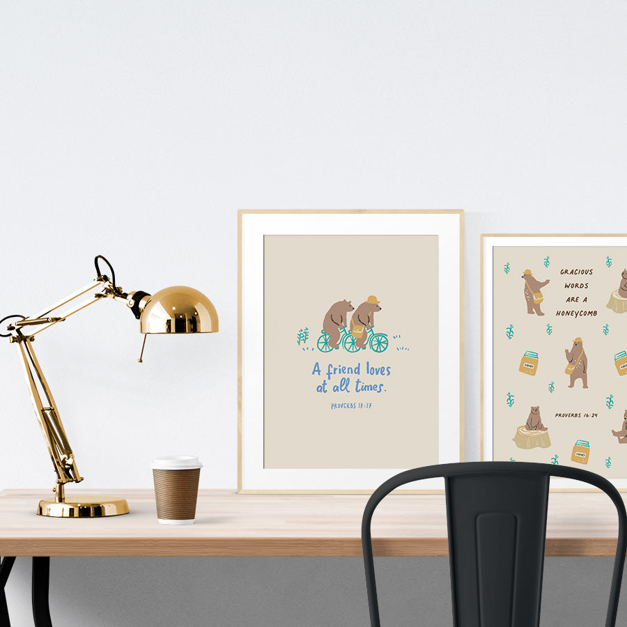 A Friend Loves At All Times {Poster} - Posters by YMI, The Commandment Co