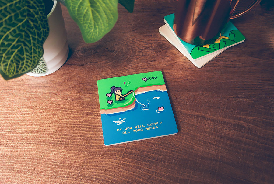 Supply All Your Needs | Fishing{Coasters} - coasters by The Commandment Co, The Commandment Co , Singapore Christian gifts shop