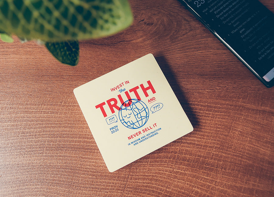 Invest In The Truth {Coasters} - coasters by The Commandment Co, The Commandment Co , Singapore Christian gifts shop