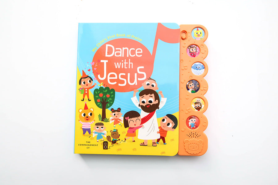Colourful illustrations in the Dance with Jesus children's sound book
