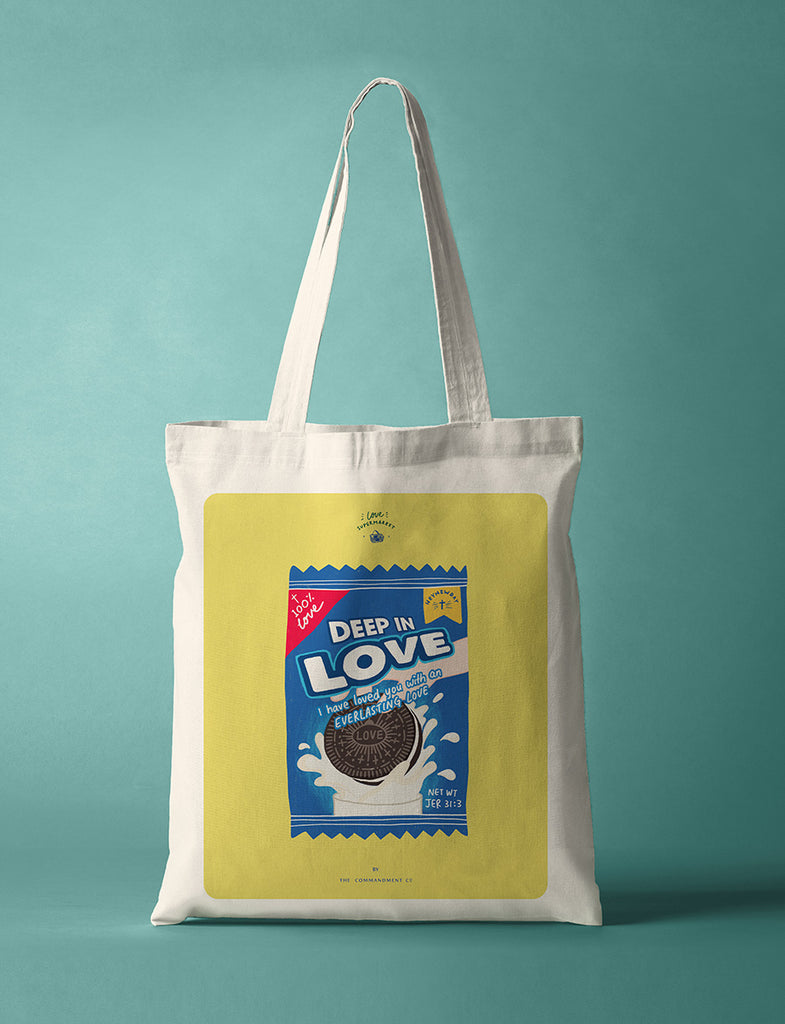 Deep In Love Biscuit {Tote Bag} - tote bag by The Commandment, The Commandment Co
