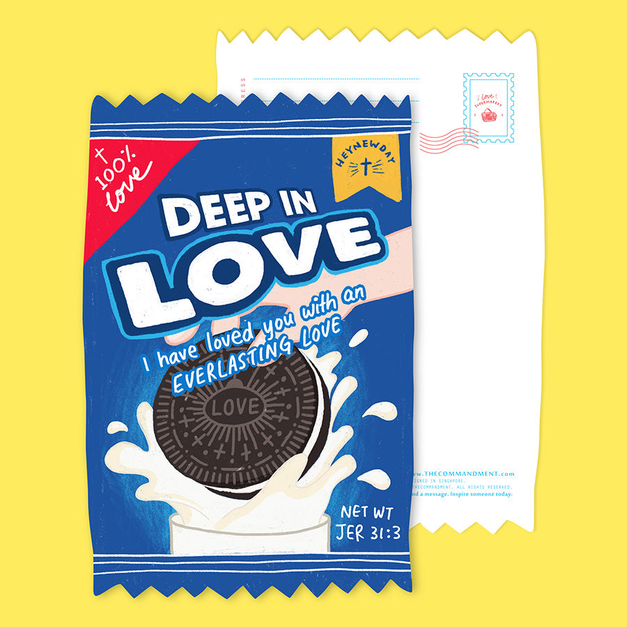 Deep In Love Biscuit {LOVE SUPERMARKET Card} - Cards by The Commandment Co, The Commandment Co , Singapore Christian gifts shop