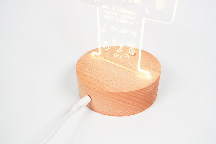 USB power connection for the Christian night light