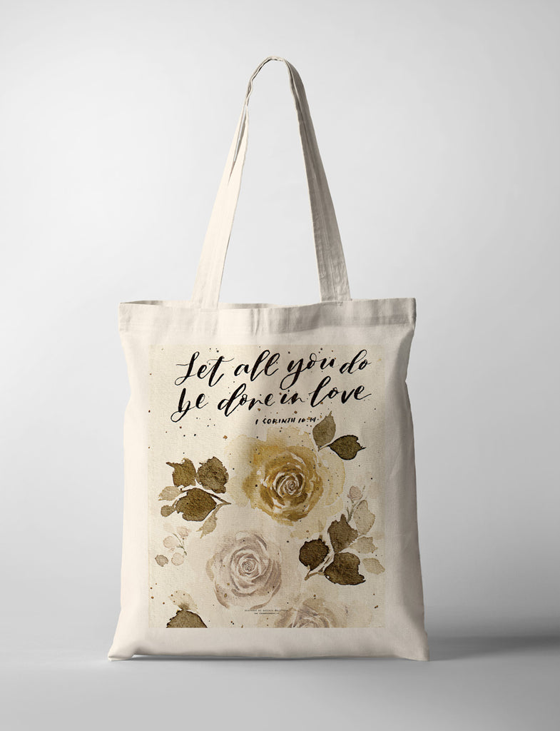 Done In Love {Tote Bag} - tote bag by QLetters, The Commandment Co , Singapore Christian gifts shop