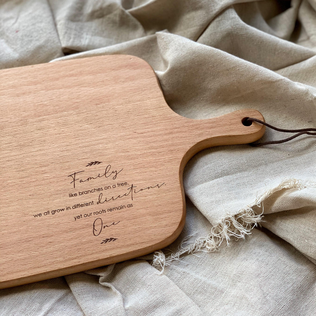 Family | Wooden Serving Board - cutting board by Thycupbearer, The Commandment Co , Singapore Christian gifts shop