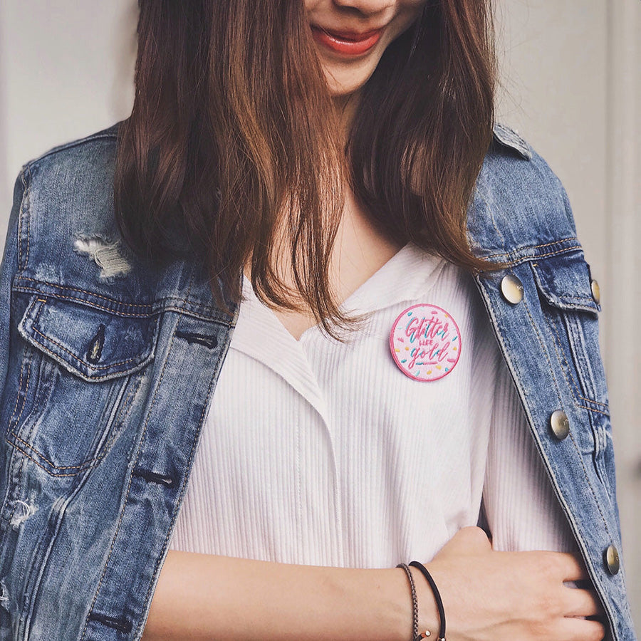 GLITTER LIKE GOLD {Embroidery Pin} - Accessories by The Brave Assembly, The Commandment Co