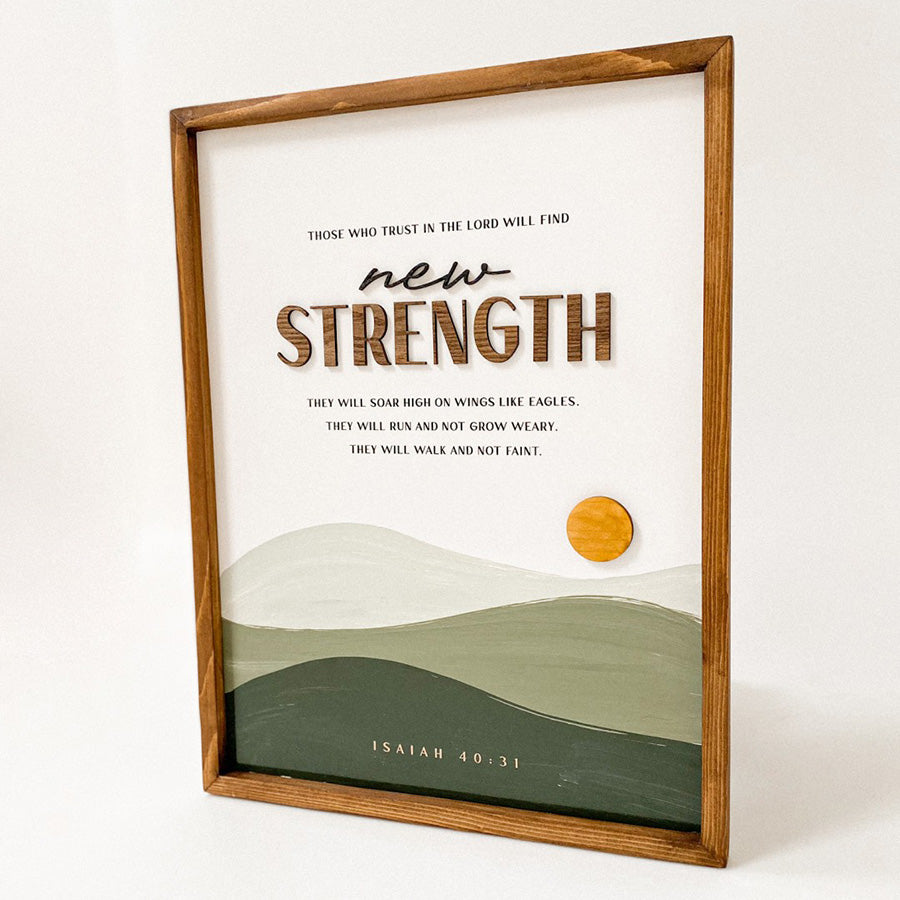 New Strength {Wood Craft} - Wood Craft by BlessedBe, The Commandment Co , Singapore Christian gifts shop
