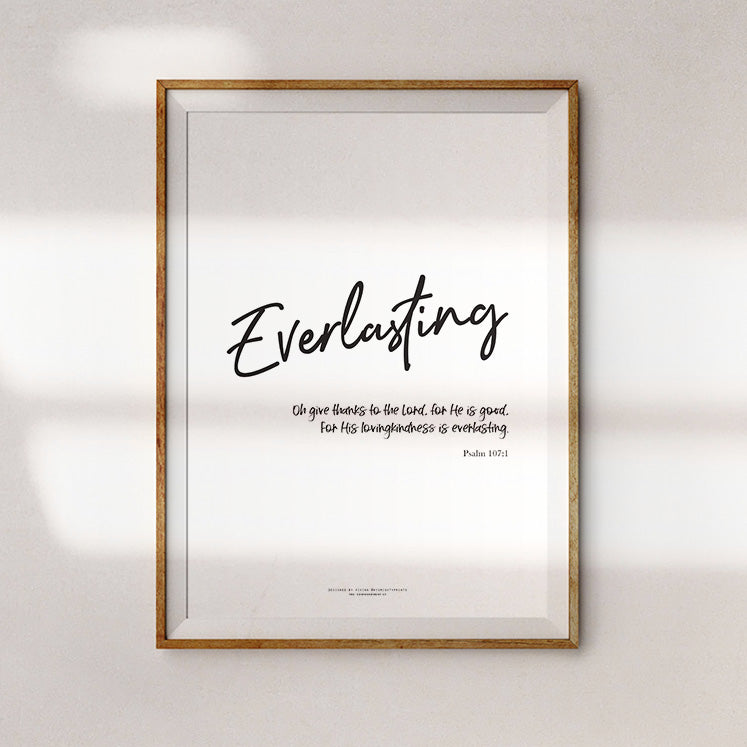 Everlasting {Poster} - Posters by His Mighty Prints, The Commandment Co