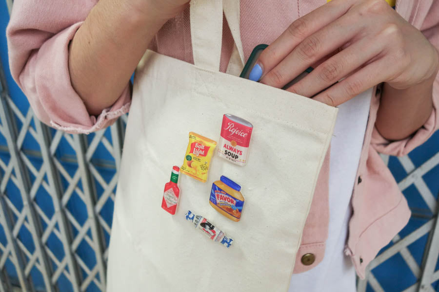 Abundant Life Canned Fish {LOVE SUPERMARKET Pins} - Accessories by Hey New Day, The Commandment Co , Singapore Christian gifts shop