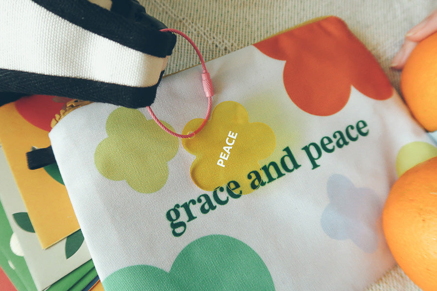 Grace and Peace {Pouch} (without keychain) - Pouch by The Commandment Co, The Commandment Co , Singapore Christian gifts shop