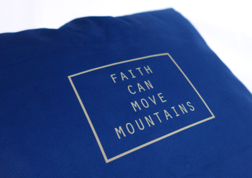 Faith Can Move Mountains {Cushion Cover} - Cushion Covers by The Commandment, The Commandment Co , Singapore Christian gifts shop