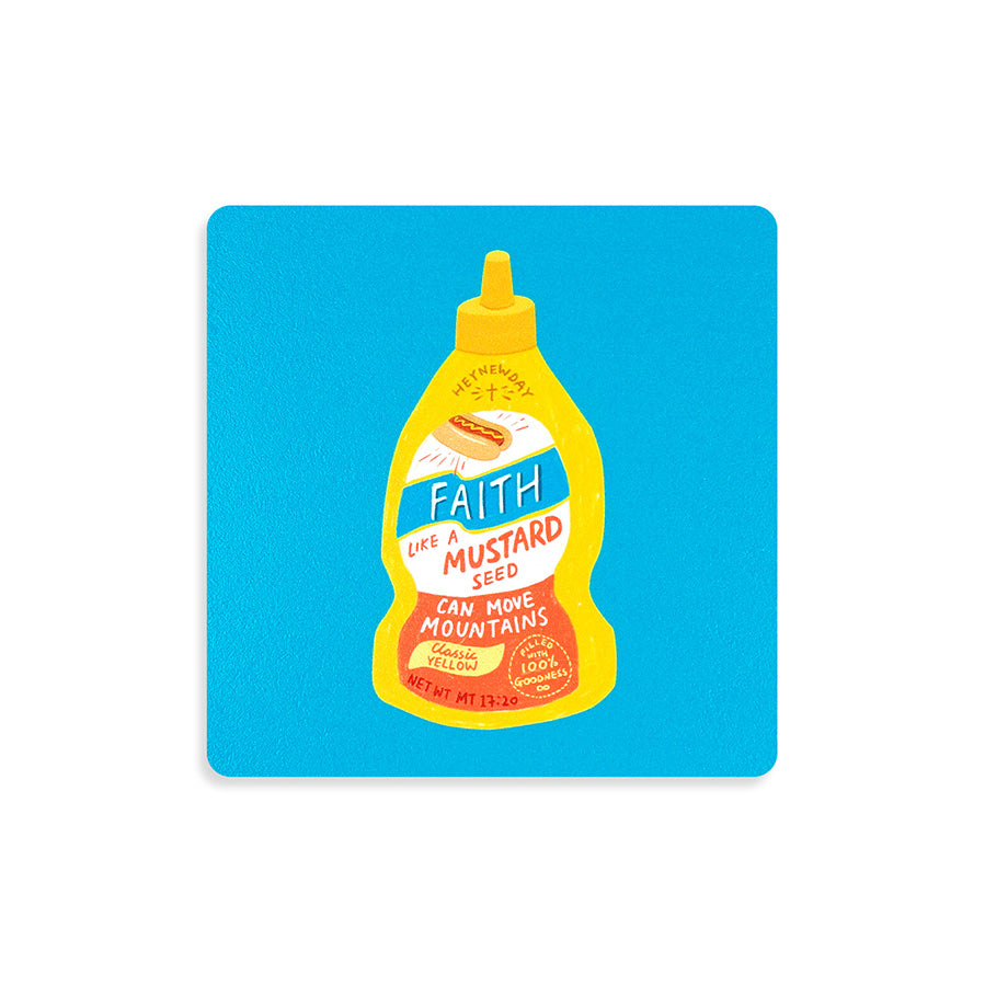 Faith Mustard Sauce | Coasters {LOVE SUPERMARKET} - coasters by The Commandment Co, The Commandment Co , Singapore Christian gifts shop