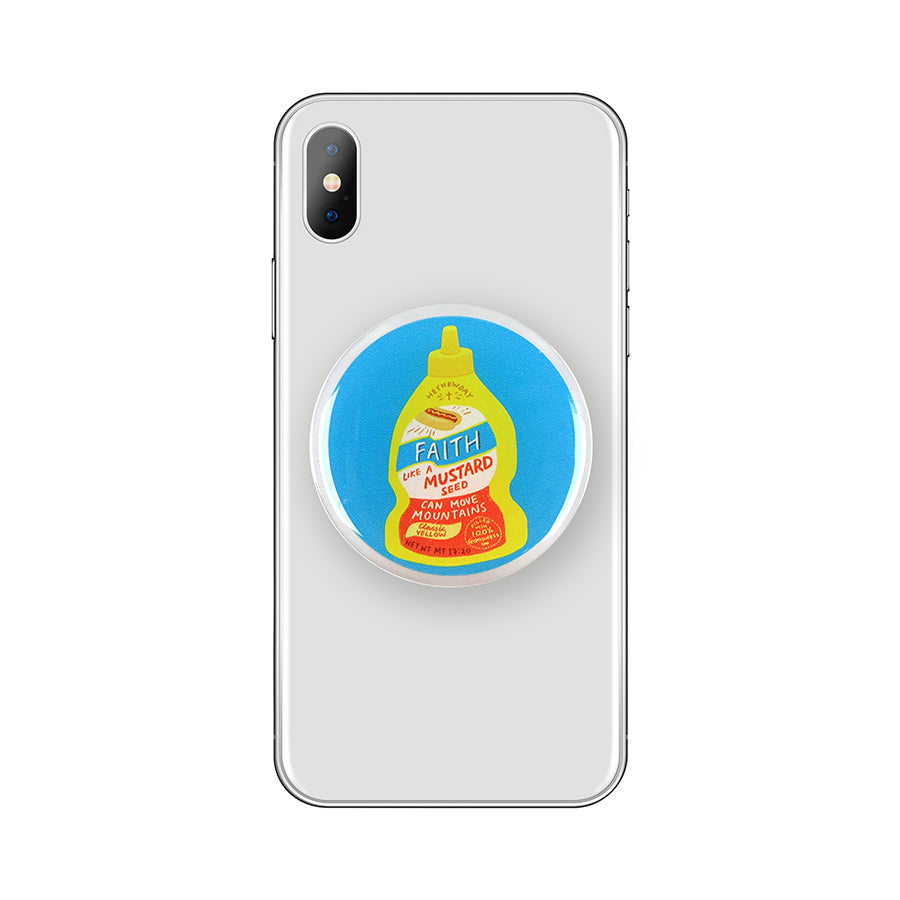 Faith Mustard Sauce {LOVE SUPERMARKET Phone Grip} - Phone Grip by The Commandment Co, The Commandment Co , Singapore Christian gifts shop