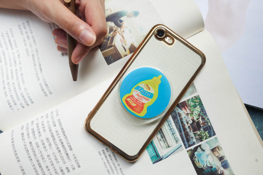 Faith Mustard Sauce {LOVE SUPERMARKET Phone Grip} - Phone Grip by The Commandment Co, The Commandment Co , Singapore Christian gifts shop