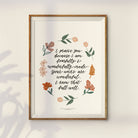 Fearfully and Wonderfully Made Christian poster by Jane Ng of Branches and Strokes.