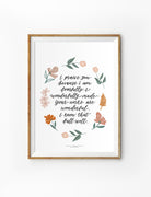 Fearfully and Wonderfully Made Psalm 139:14 Christian poster by Branches and Strokes.