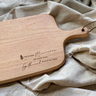Fondest Memories beech wood serving board by Thycupbearer.