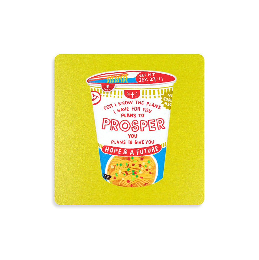 Prosper Cup Noodle | Coasters {LOVE SUPERMARKET} - coasters by The Commandment Co, The Commandment Co , Singapore Christian gifts shop