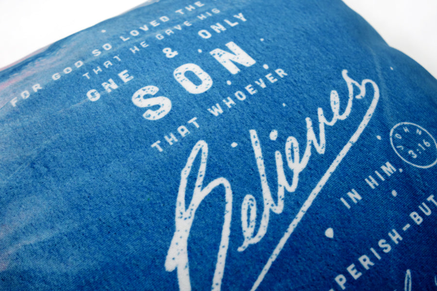 John 3:16 {Cushion Cover} - Cushion Covers by The Commandment Co, The Commandment Co , Singapore Christian gifts shop