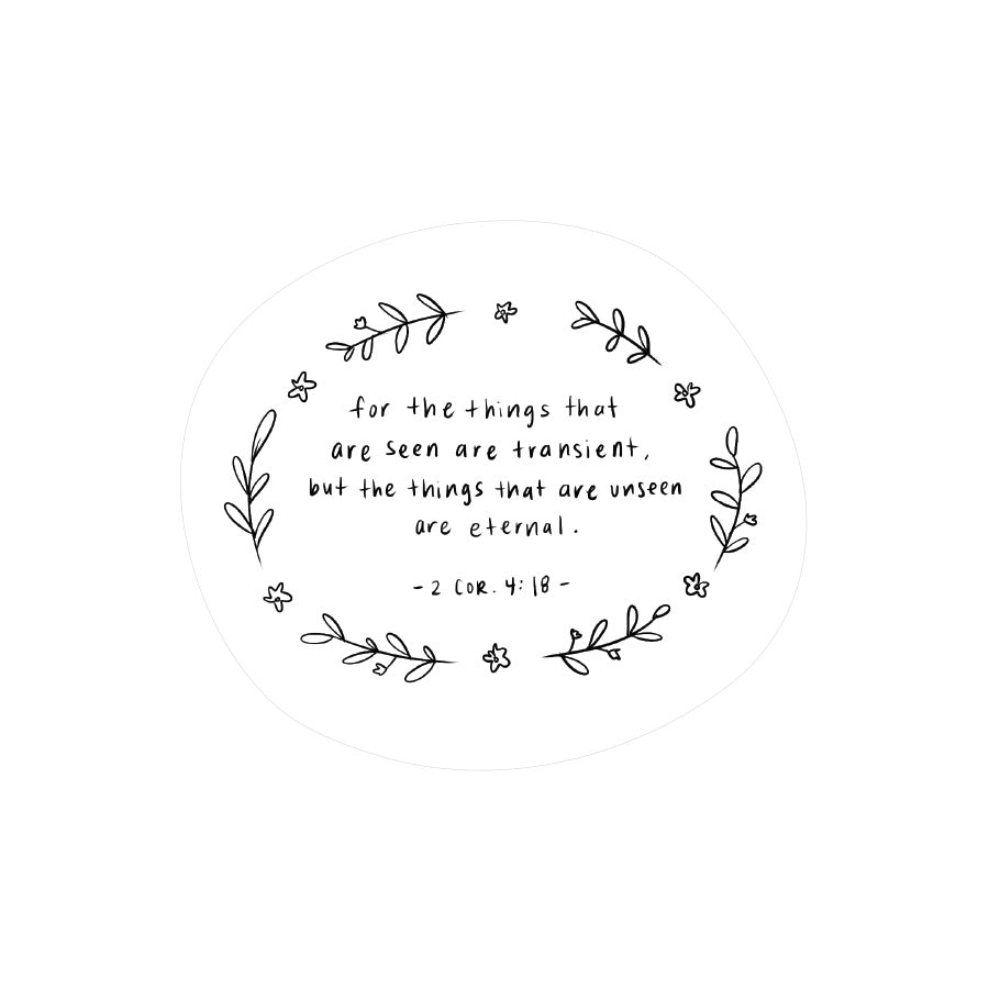 Things That Are Unseen Are Eternal {Mirror Decal Stickers} - Decal by Hannah Letters, The Commandment Co , Singapore Christian gifts shop