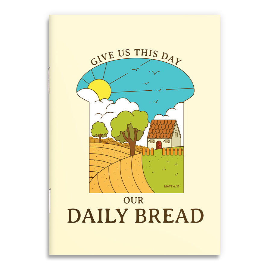Give Us This Day Our Daily Bread A6 Christian notebook cover by The Commandment Co.